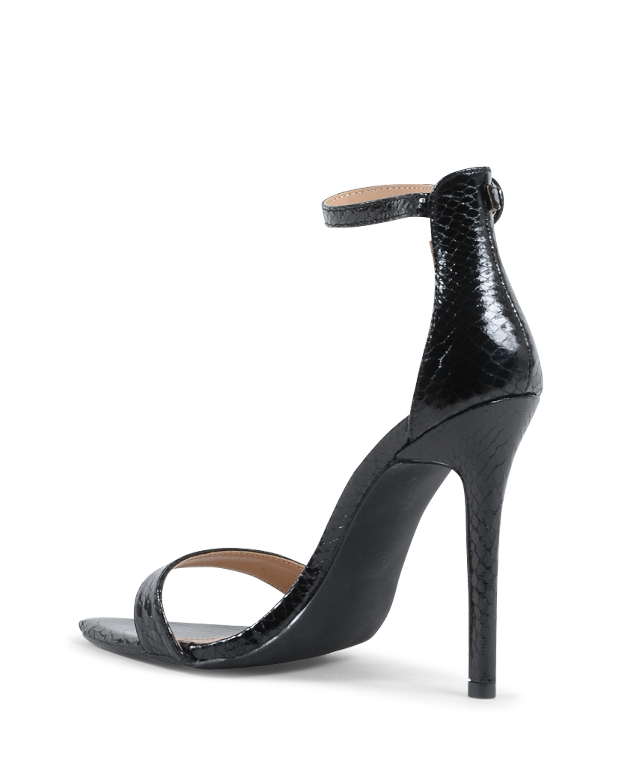 19V69 Italia Womens Ankle Strap Sandal Black V8183 BLACK
