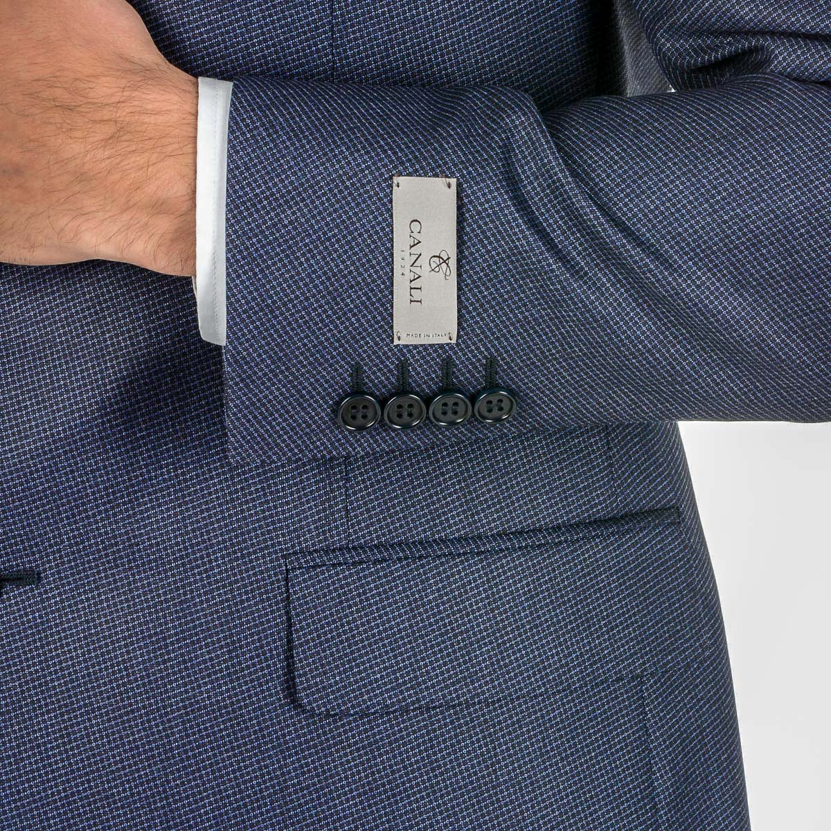 Canali Mens Suit Long Sleeves Blue