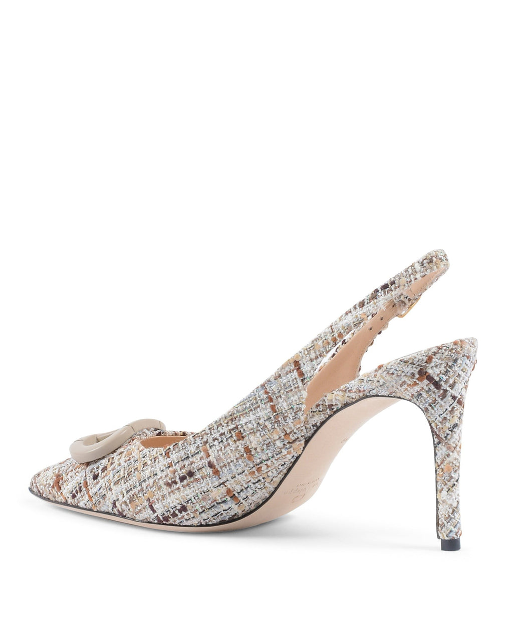 Slinky Boucle Slingback - Marrón