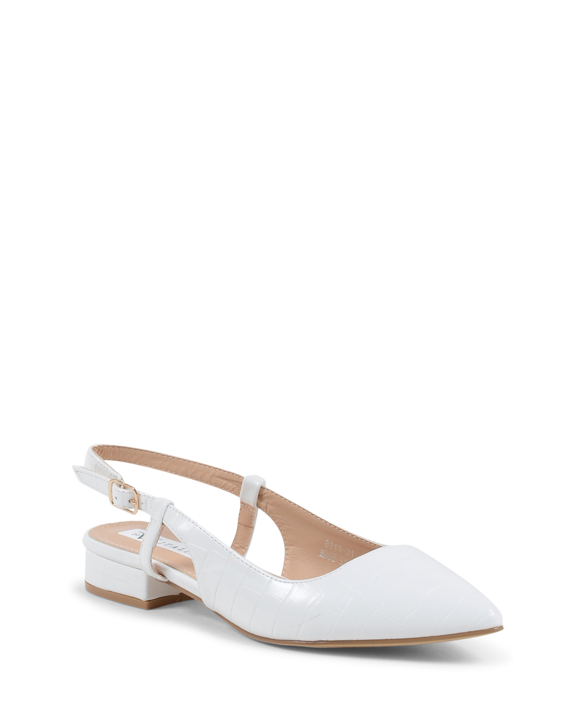 19V69 Italia Bailarina destalonada para mujer blanca V81831 BLANCO