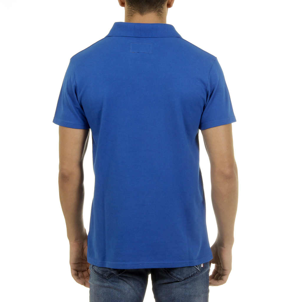 Polo Andrew Charles de manga corta para hombre azul SEFU