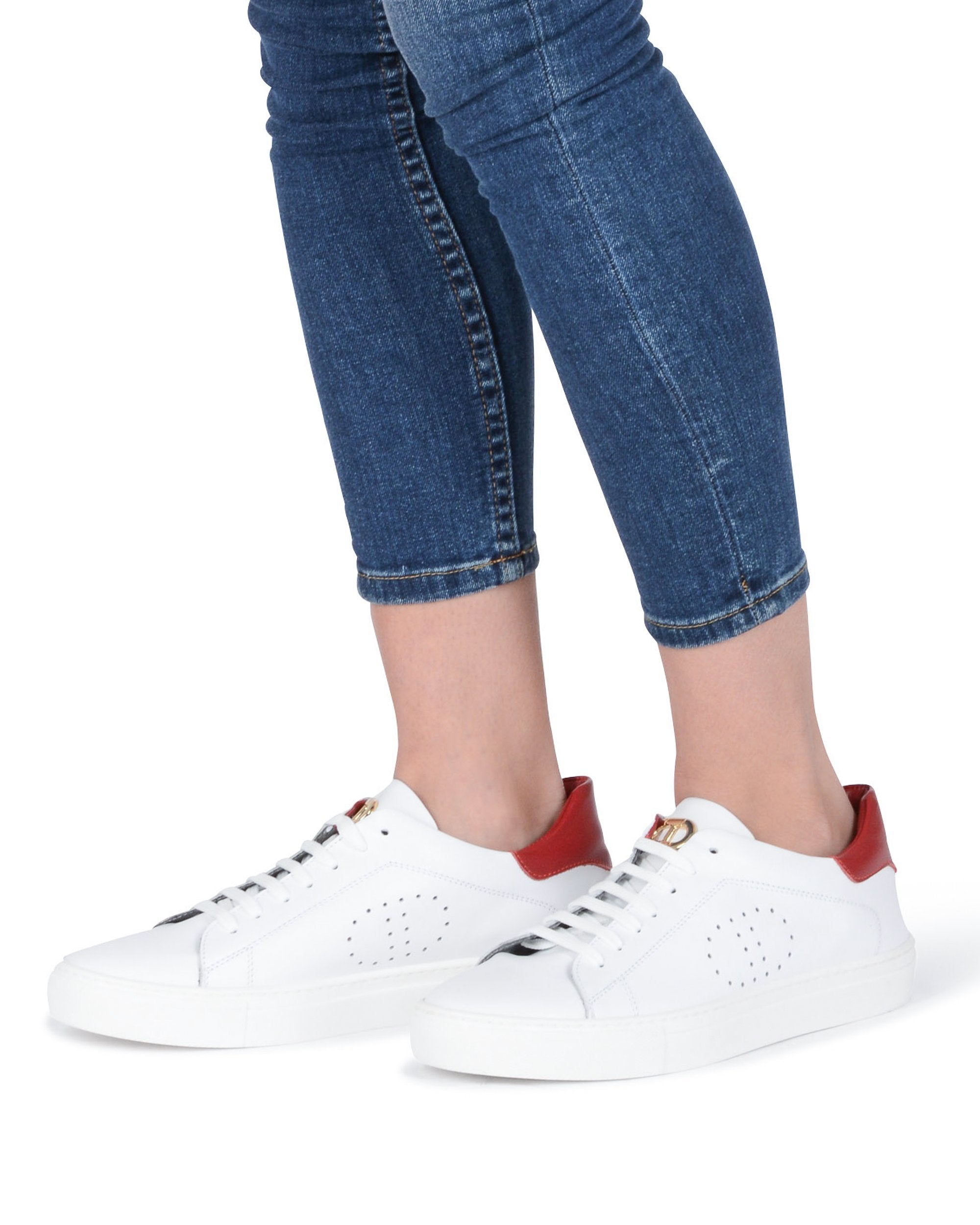 Zapatilla Lady Racer Sportivo Blanco/Rubí
