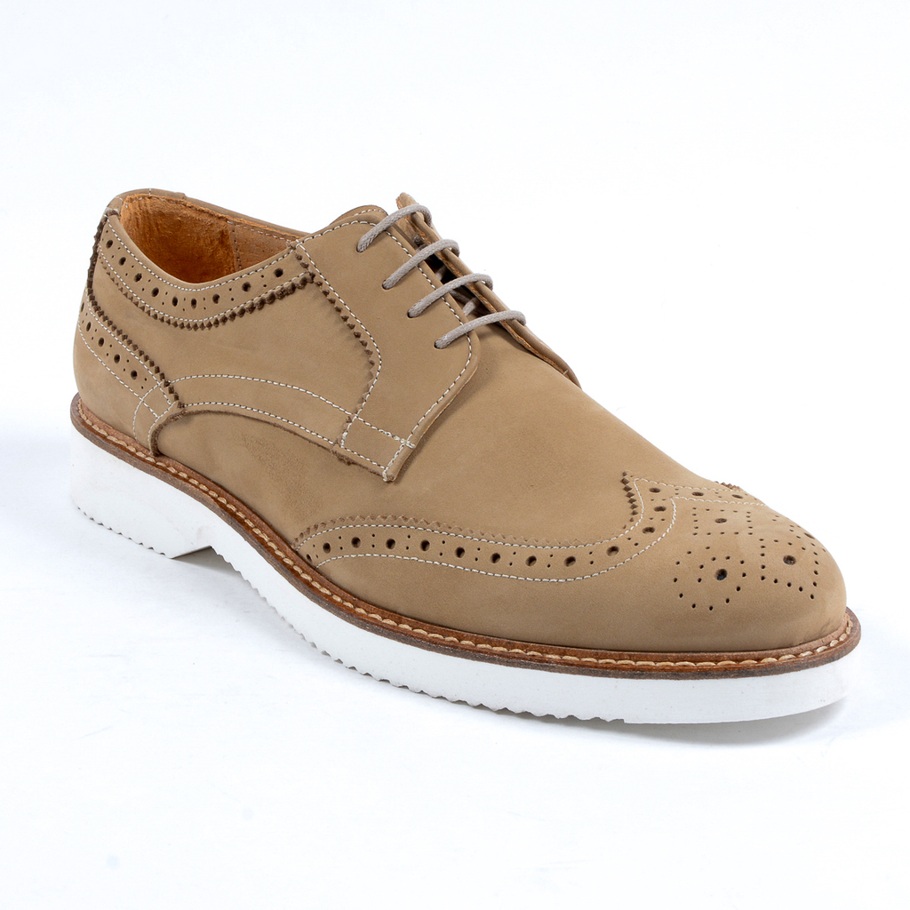 V 1969 Italia - Zapatos Oxford Brogue para hombre color topo PEDRO