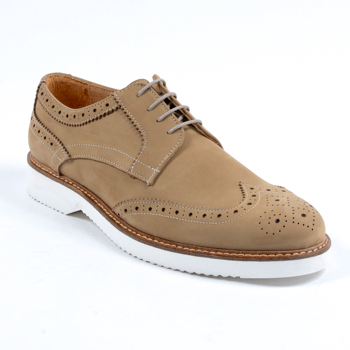 V 1969 Italia - Zapatos Oxford Brogue para hombre color topo PEDRO