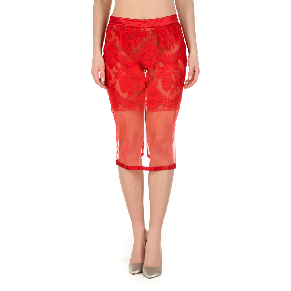 Falda La Perla Top Mujer Roja