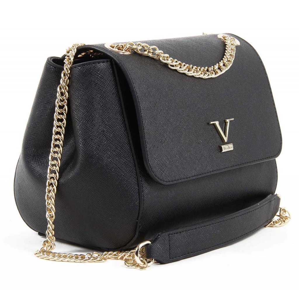 Bolso de mano para mujer V 1969 Italia VE014 NEGRO