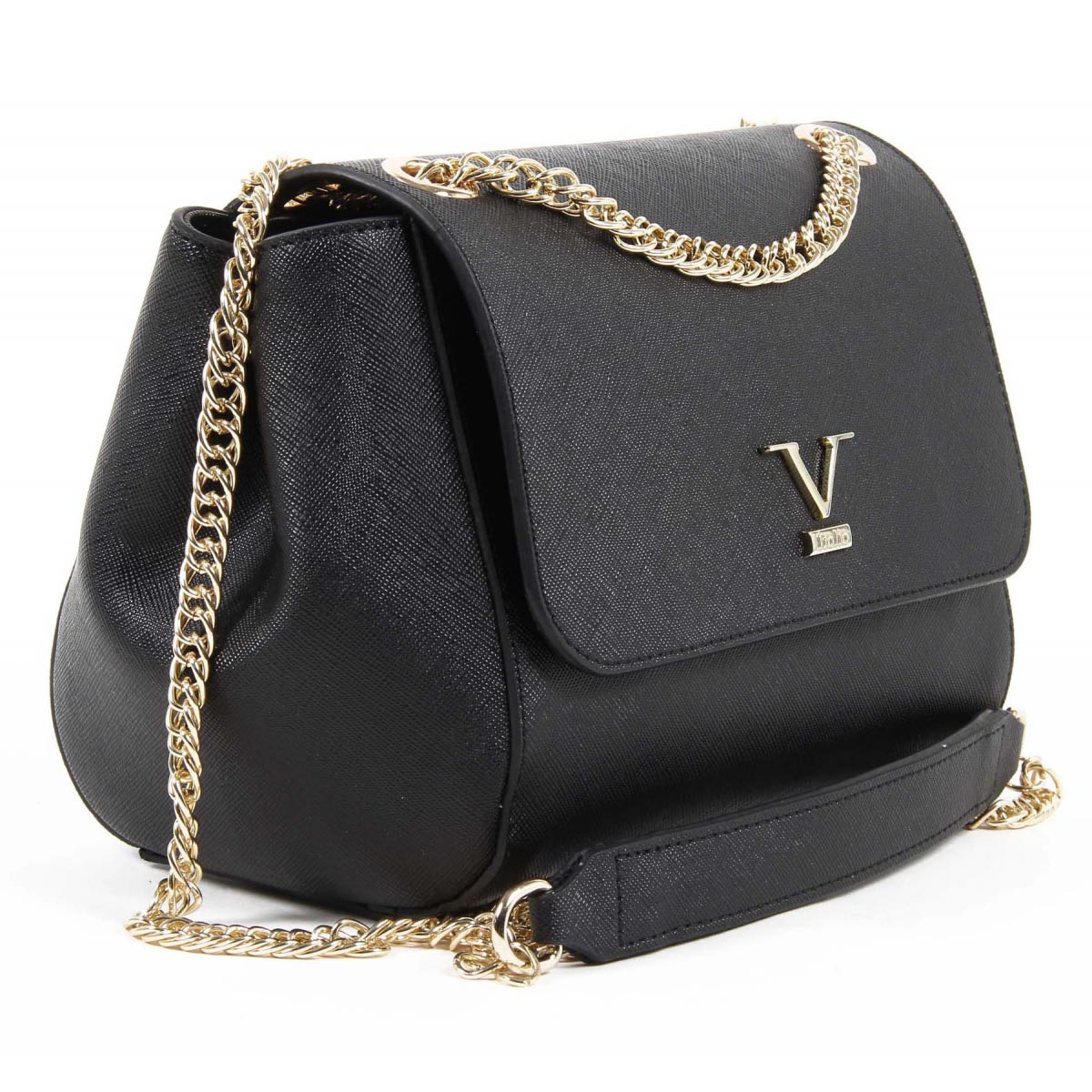 Bolso de mano para mujer V 1969 Italia VE014 NEGRO