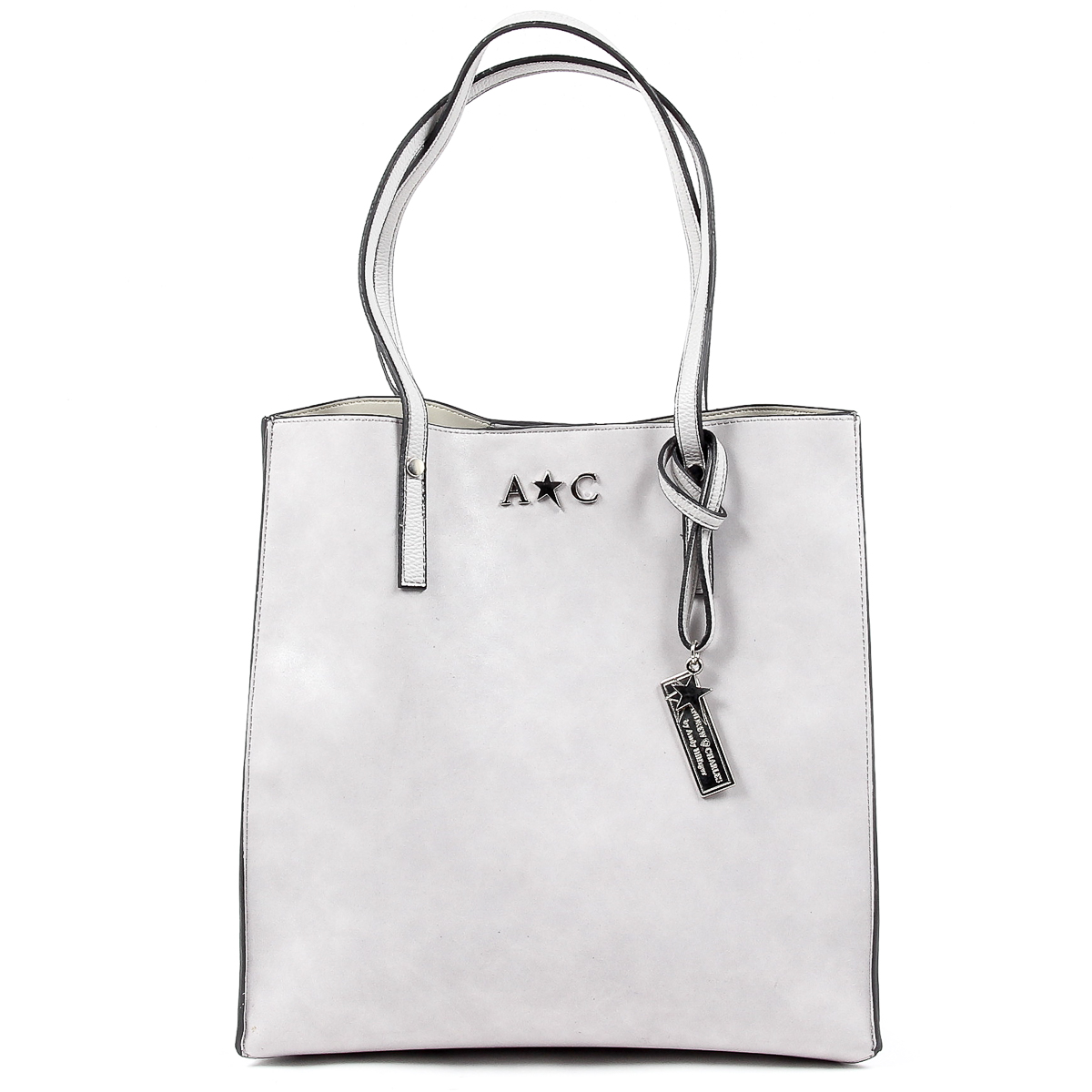 Andrew Charles Womens Handbag Light Grey SERINA