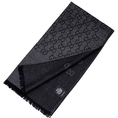 Bufanda Gucci para hombre 45x180 negra