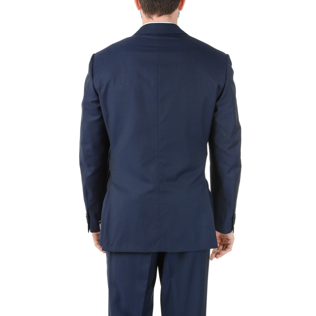 Corneliani Mens Suit Long Sleeves Dark Blue Super 130's