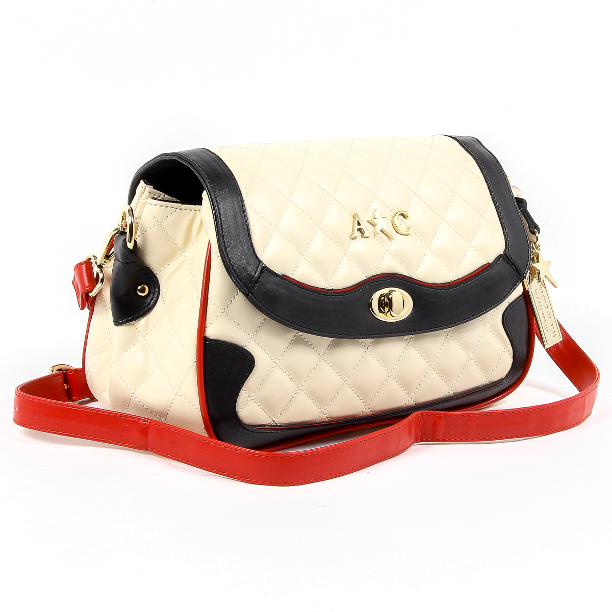 Bolso de mano para mujer Andrew Charles Beige DOMINIQUE