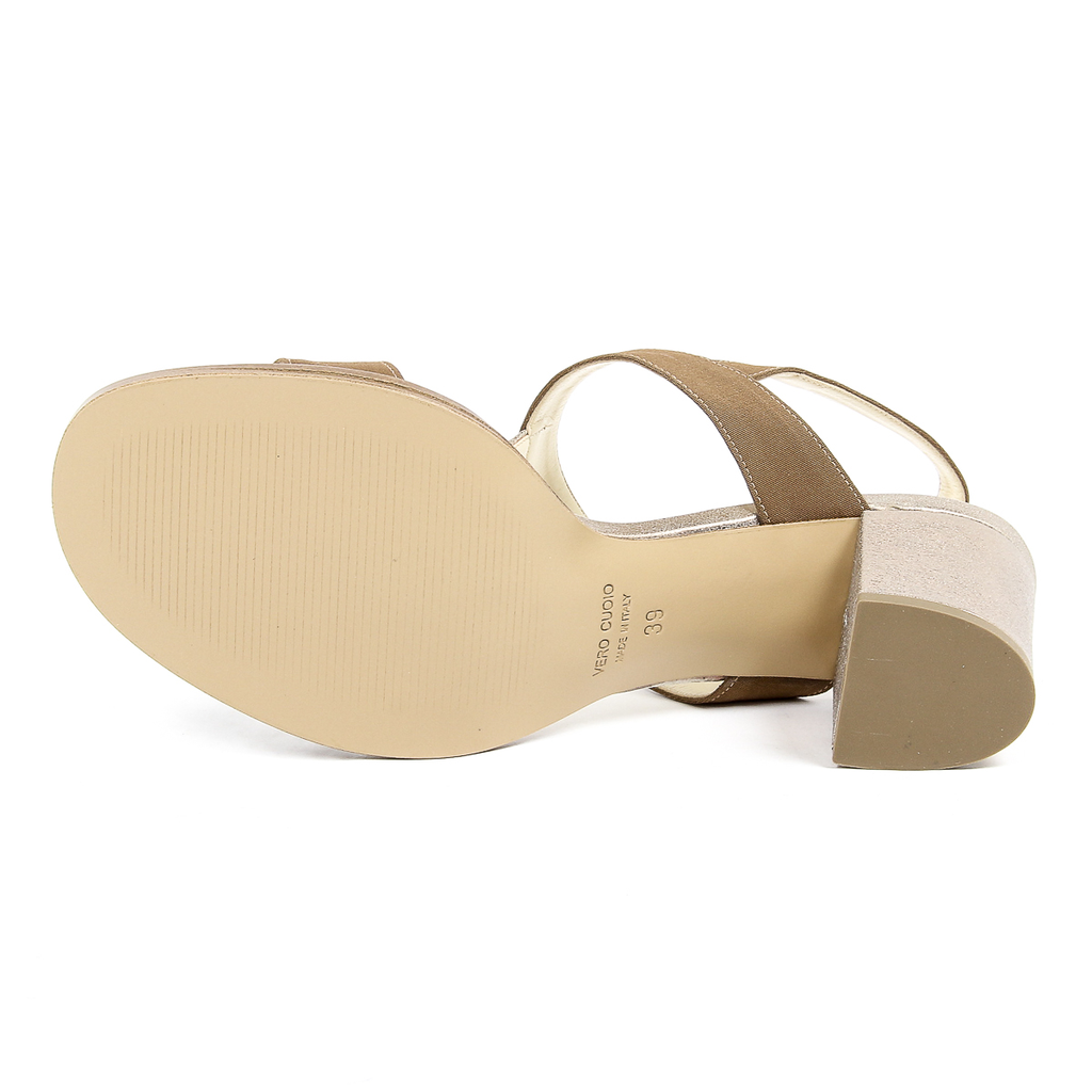 V 1969 Italia Sandalia para mujer Taupe PERLA