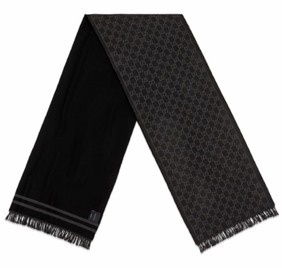 Bufanda Gucci para hombre 33x180 negra