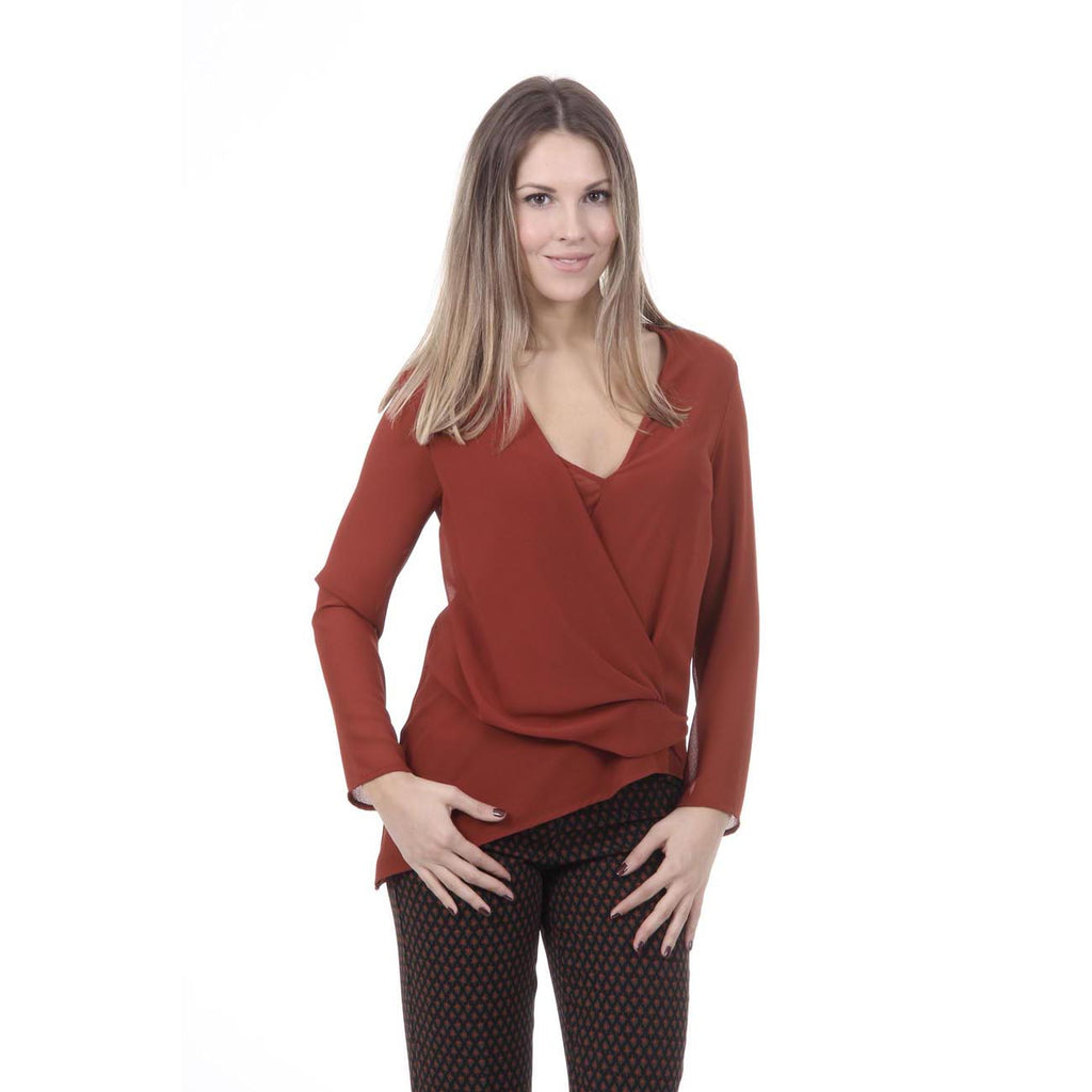 Camisa Mujer V 1969 Italia CAMICIA BASILEA TESS. GEORGETTE MATTON