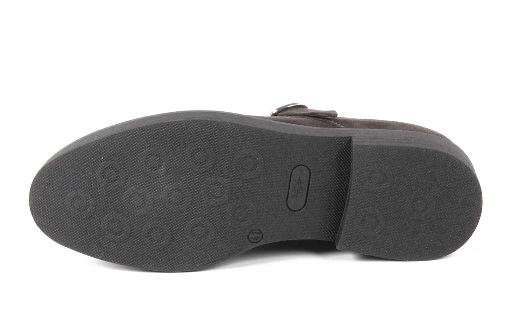 V 1969 Italia Zapato tipo monje para hombre con correa V134 CAMOSCIO GRIGIO INVERNALE