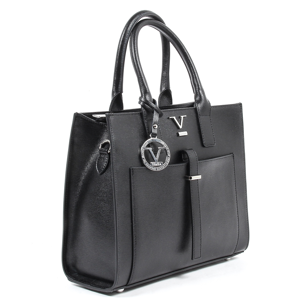 Bolso de mano para mujer V 1969 Italia V006-S SAFFIANO NERO