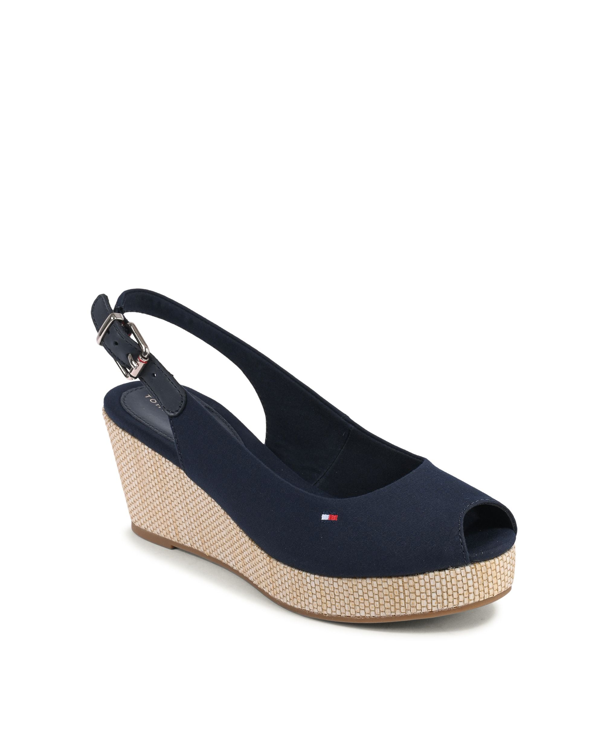 Tommy Hilfiger - Sandalias de cuña para mujer, color azul, FW0FW04788DW6