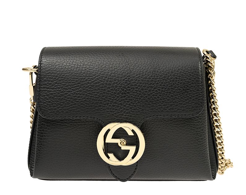 Bolso GG Interlock de piel
