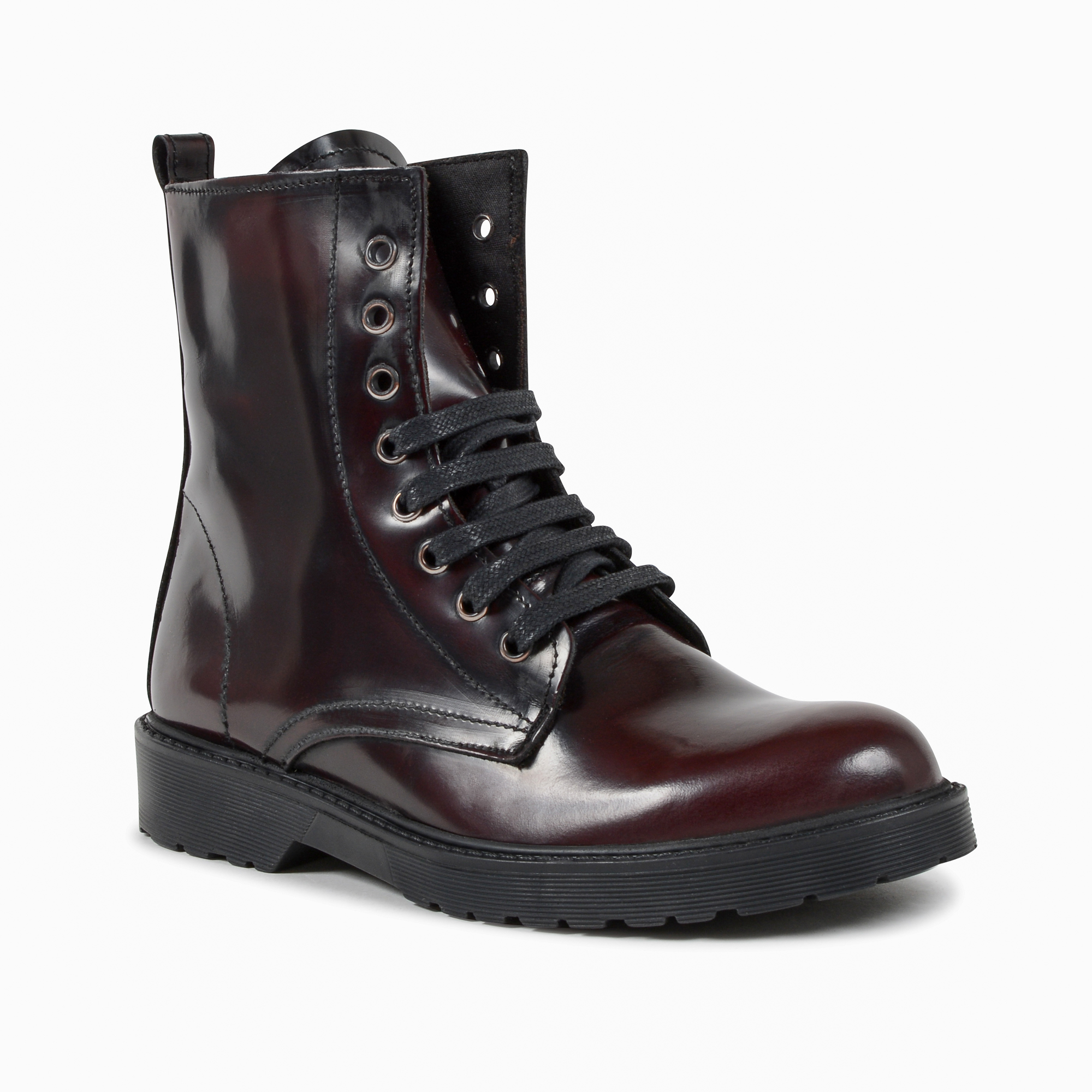 19V69 Italia Botines para mujer Burdeos 014 ABRASIVATO BORDEAUX
