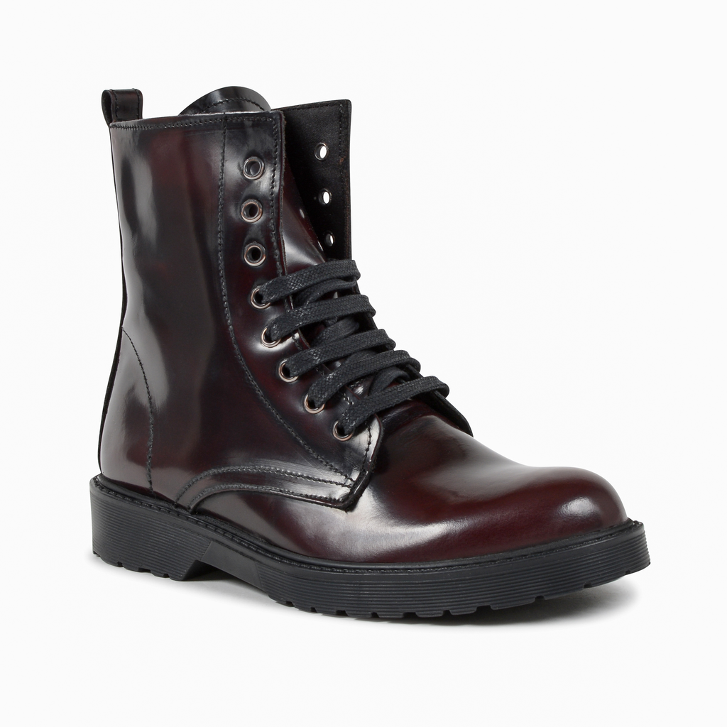 19V69 Italia Botines para mujer Burdeos 014 ABRASIVATO BORDEAUX
