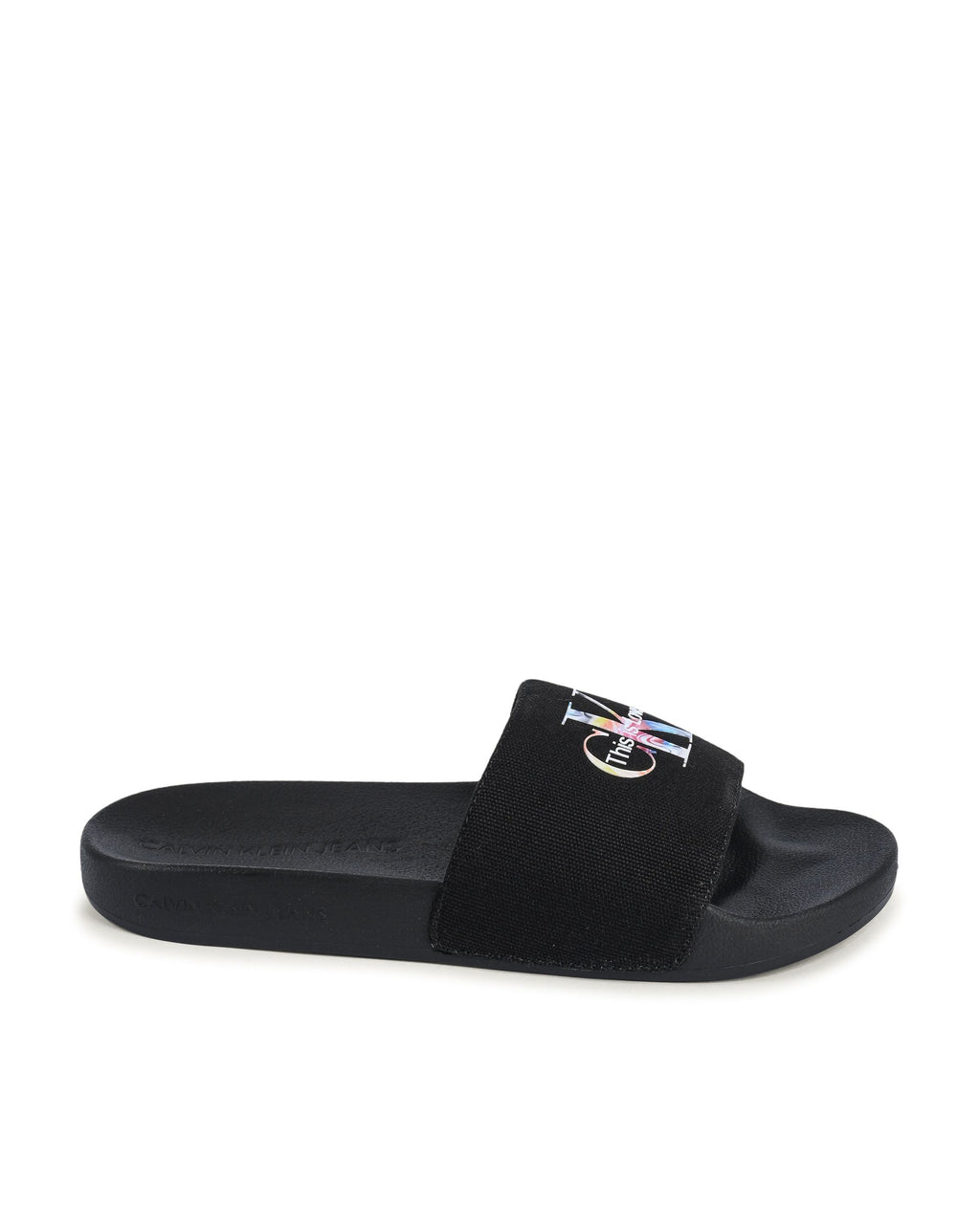 Chanclas Calvin Klein para mujer negras YW0YW00849BDS