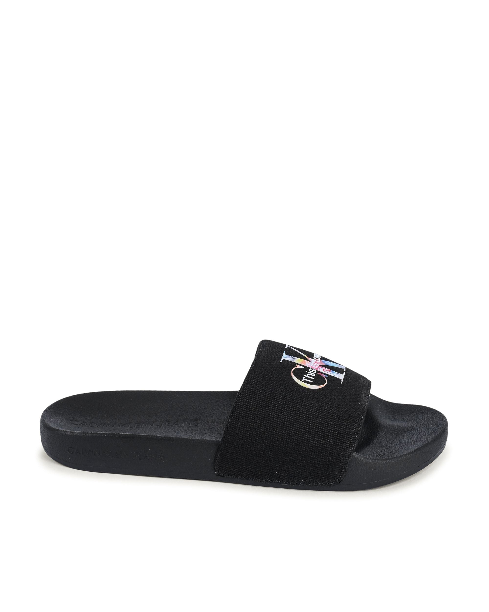 Chanclas Calvin Klein para mujer negras YW0YW00849BDS
