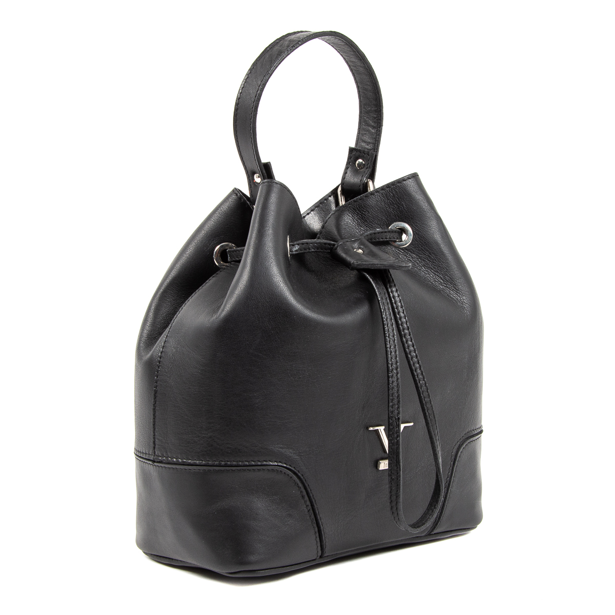 Bolso de mano para mujer V 1969 Italia negro HILTON