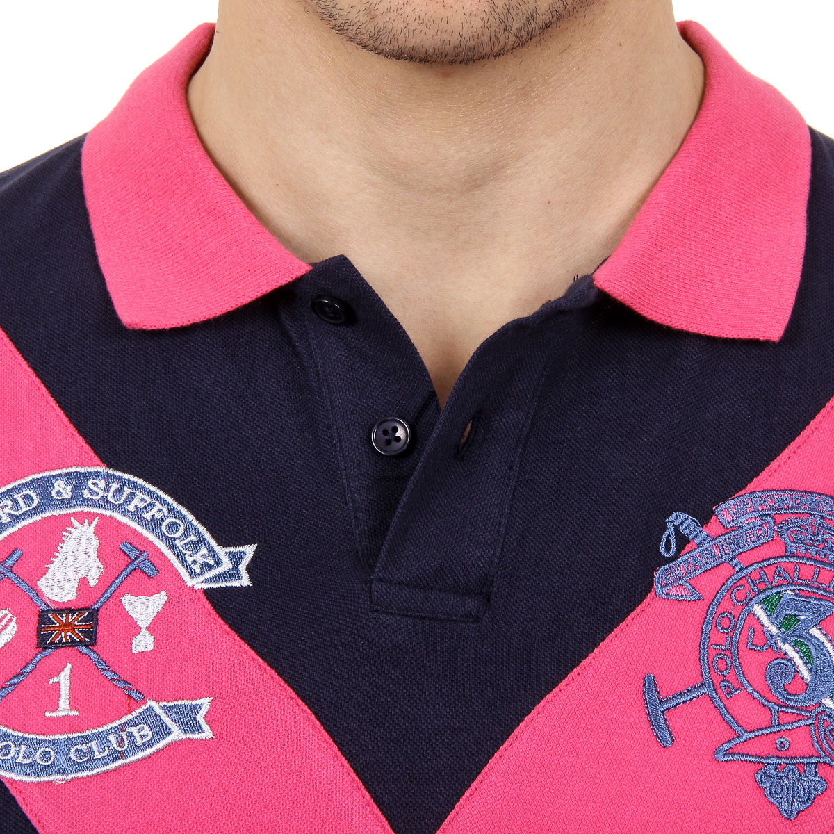 Polo de manga corta para hombre del Ufford & Suffolk Polo Club US003 INDIGO
