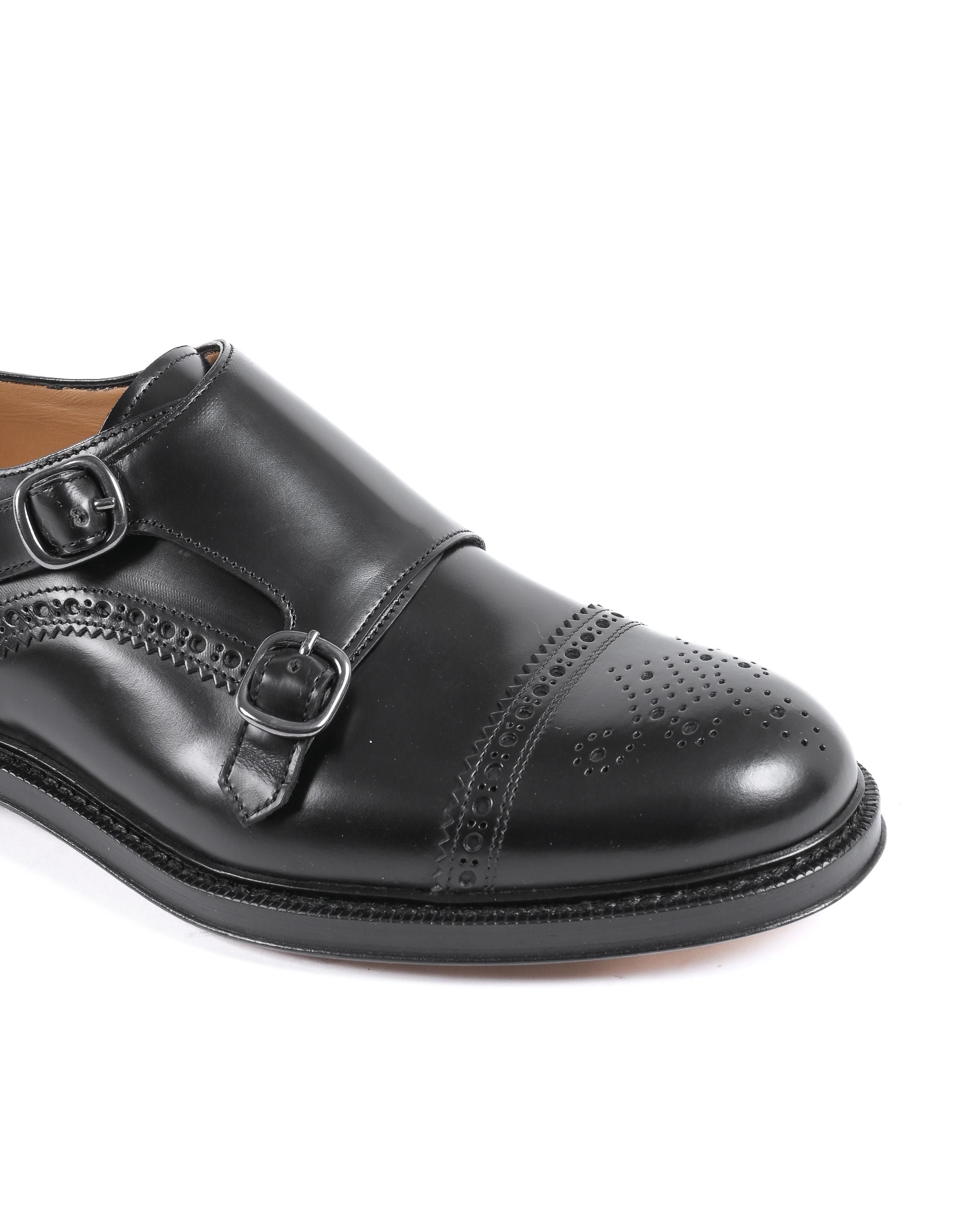 Zapatos de hebilla para hombre Dee Ocleppo F3745 ABRASIVATO NERO