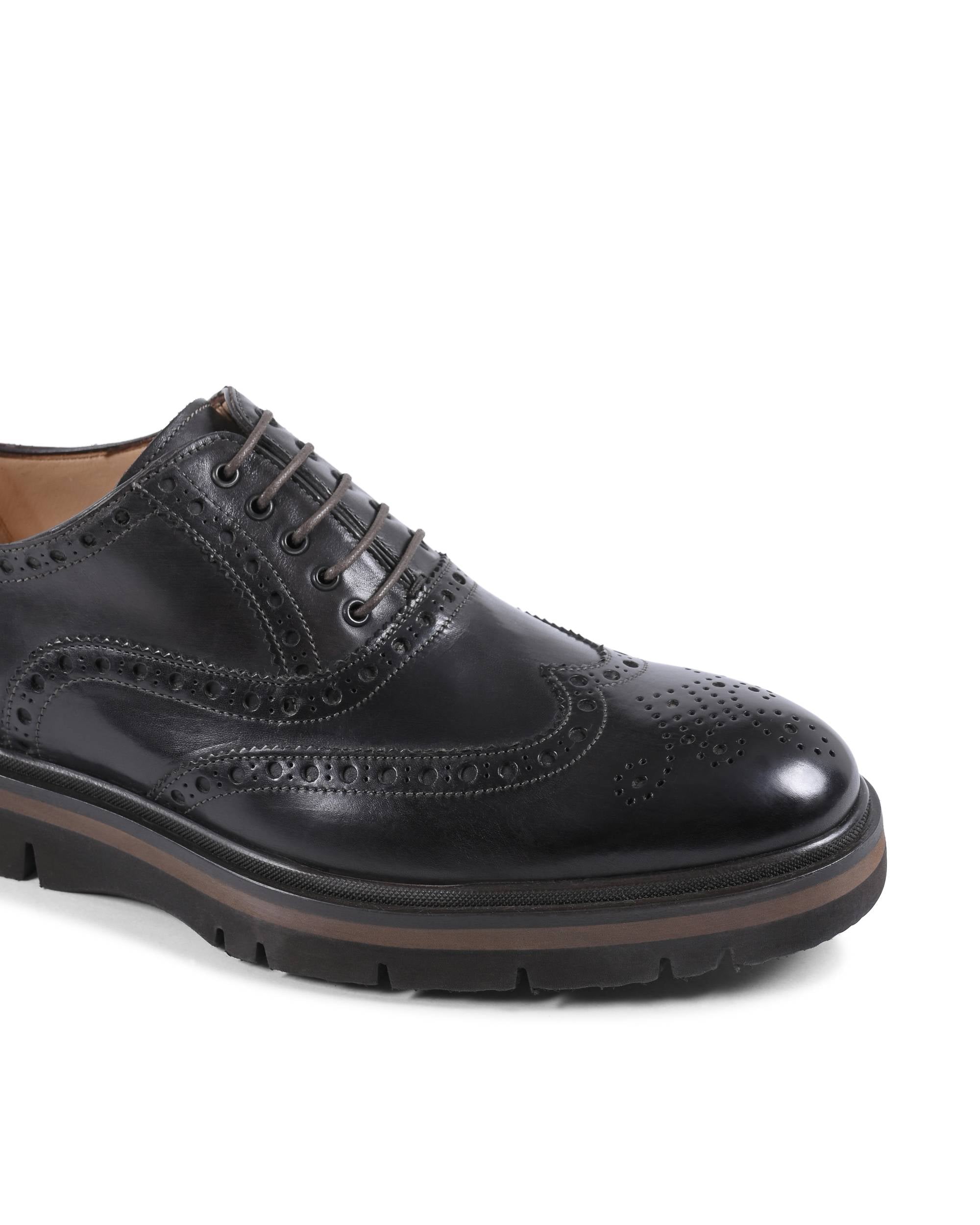 Zapatos brogue para hombre Dee Ocleppo EB129 VITELLO T MORO