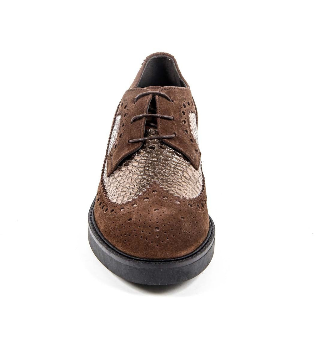 V 1969 Italia Zapato Brogue para Mujer B1670 TERCIOPELO + PIETRA T. MORO