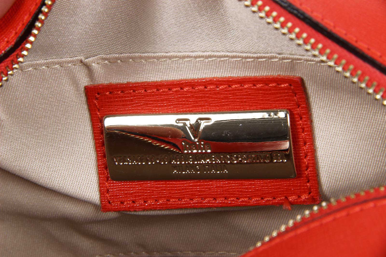 Bolso de mano para mujer V 1969 Italia V001 SAFFIANO ROJO
