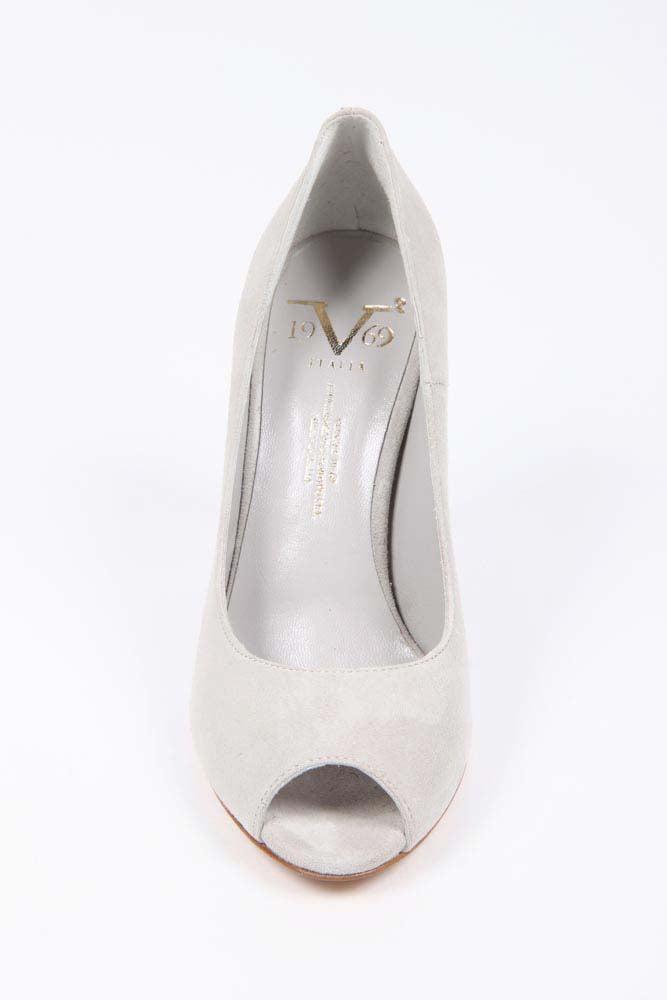 V 1969 Italia Zapatos de salón con punta abierta para mujer 5606-VAL95 PE CA15ICE CAMOSCIO ICE