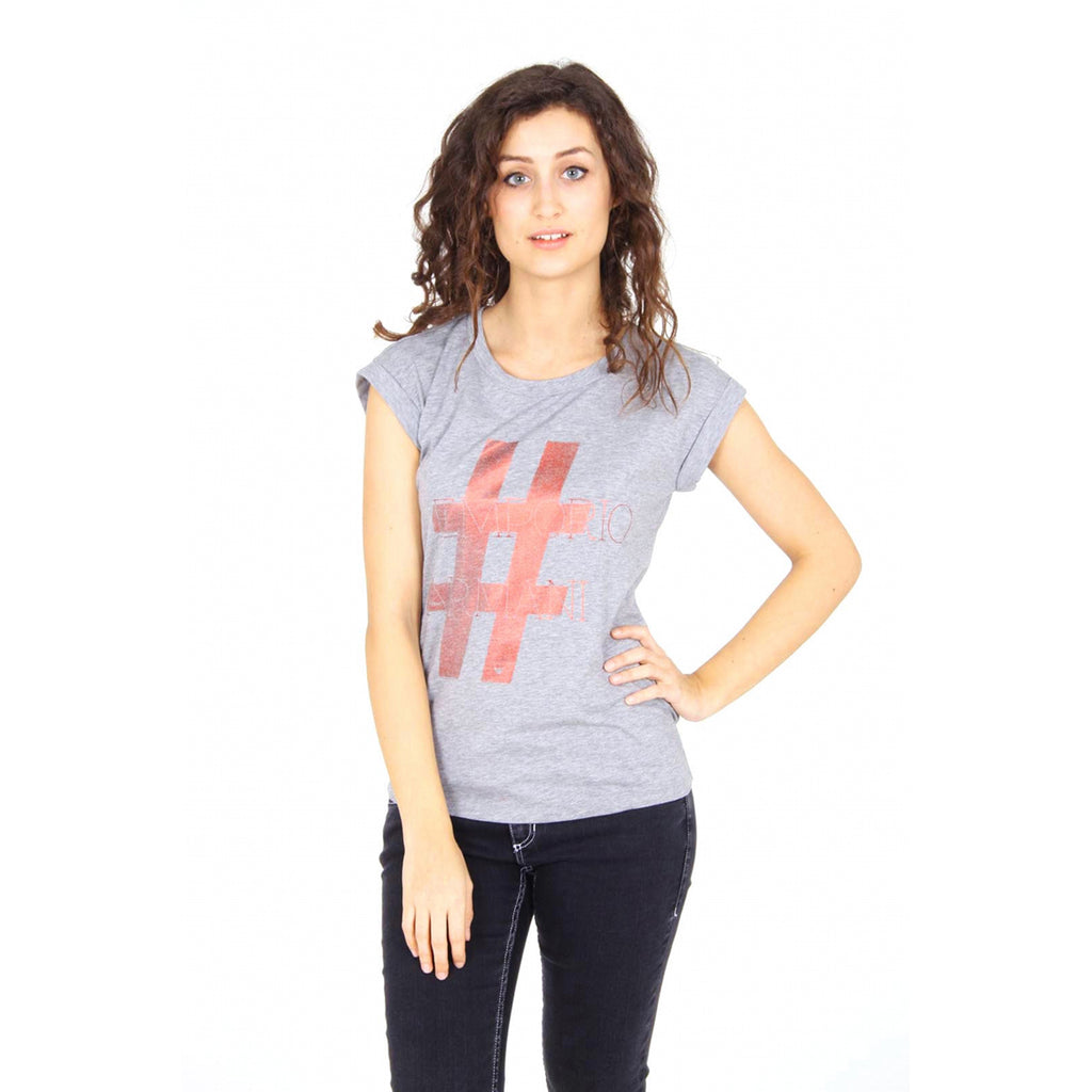 Camiseta de manga corta para mujer Emporio Armani AGH64 CQ C2