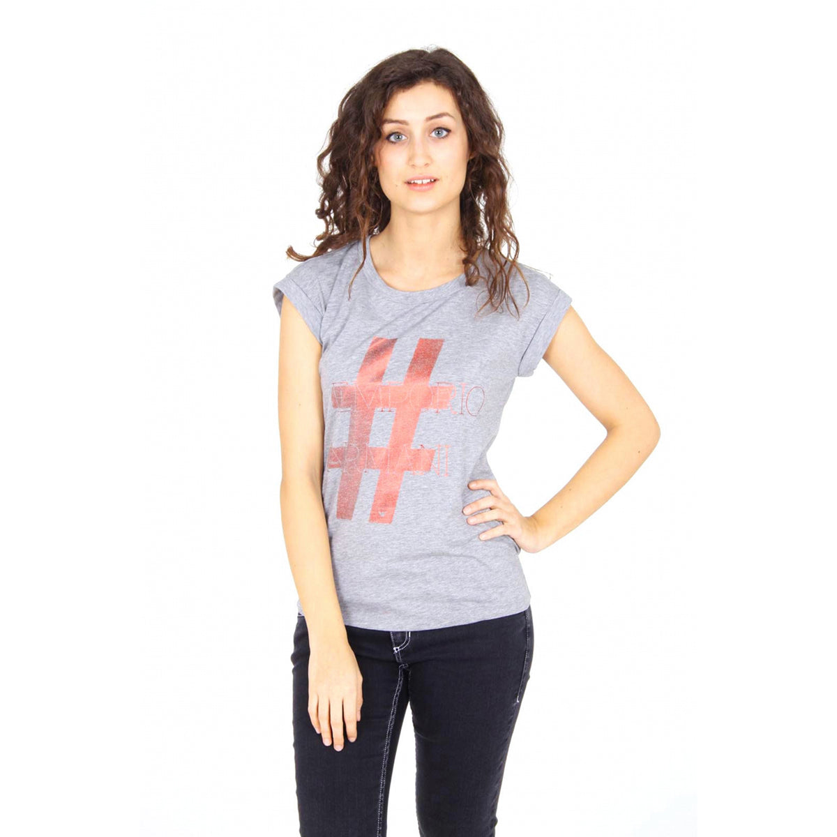Camiseta de manga corta para mujer Emporio Armani AGH64 CQ C2