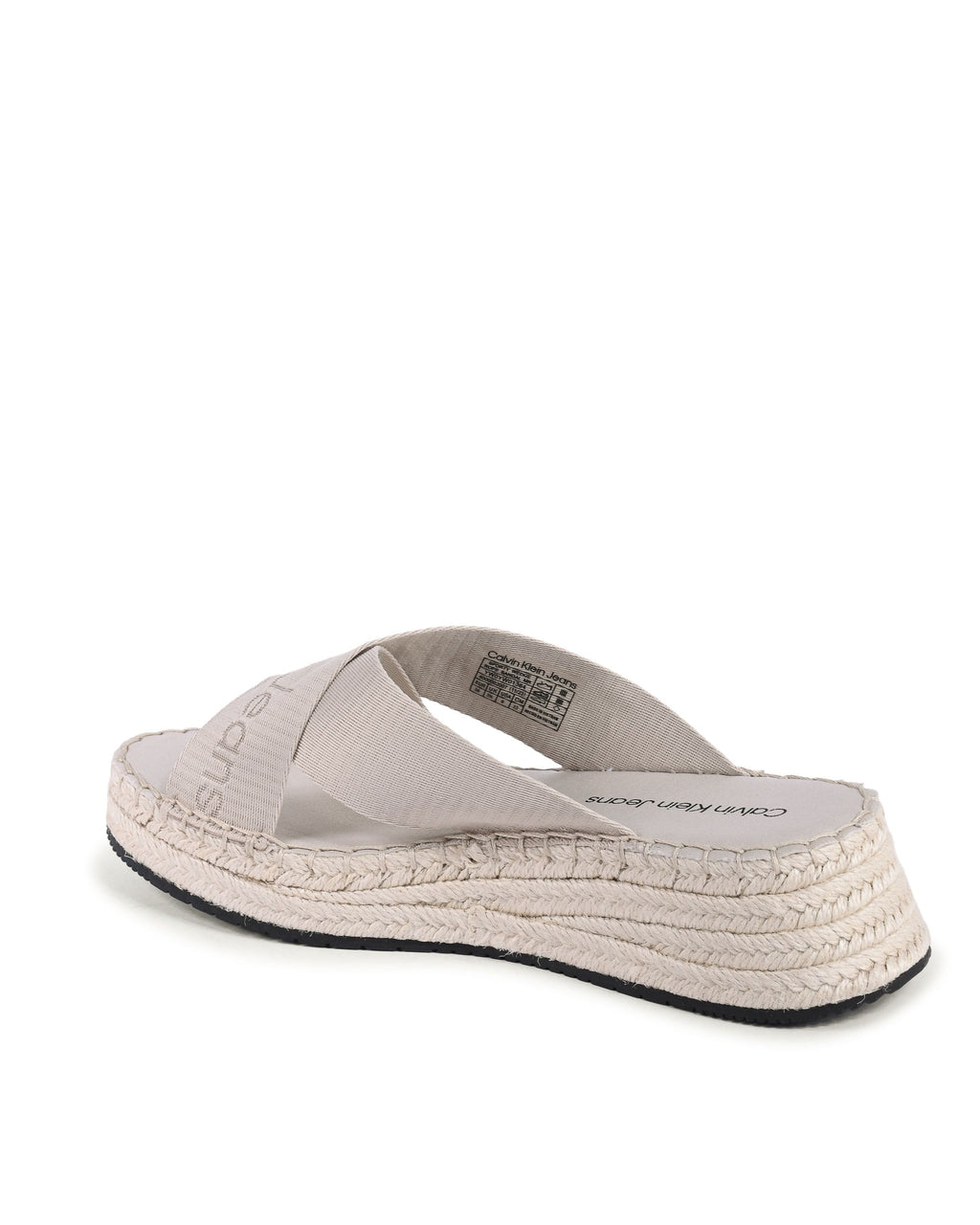 Calvin Klein - Sandalias de cuña para mujer, color beige, YW0YW01364ACF