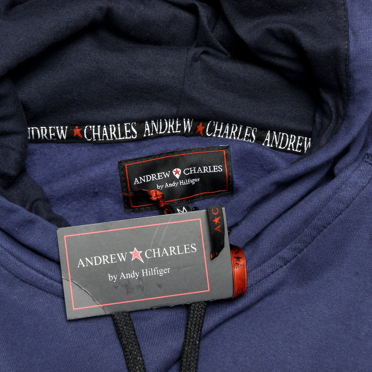 Sudadera con capucha Andrew Charles para hombre, manga larga, cuello redondo, azul FIFI