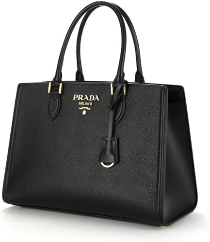 Bolso de hombro Prada de piel suave Saffiano negro
