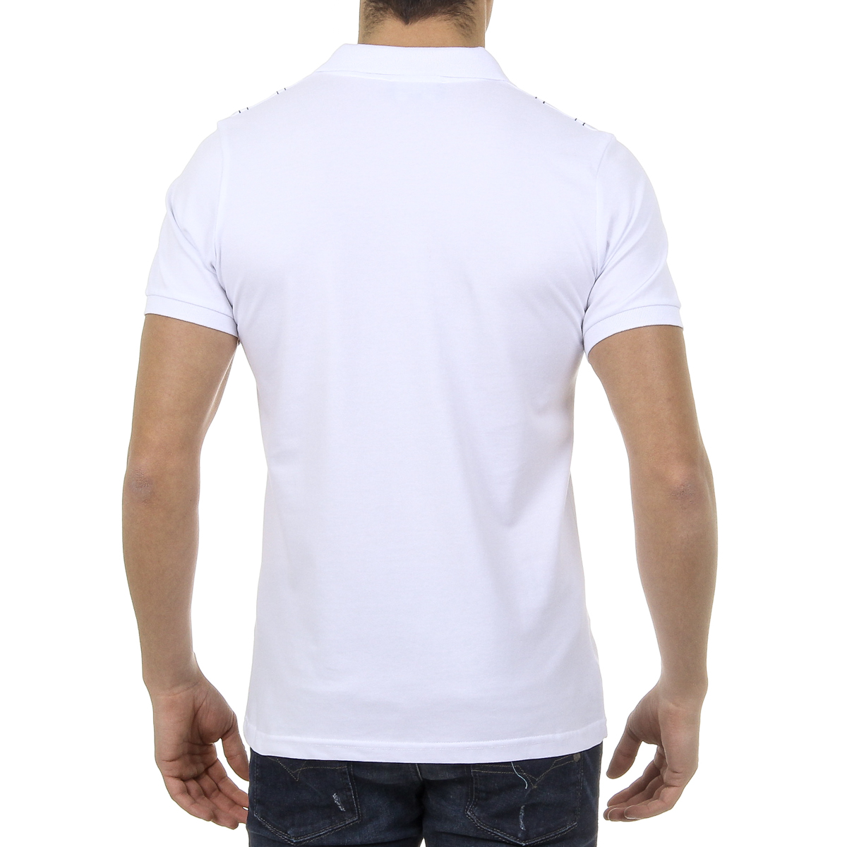 Polo Ufford & Suffolk Polo Club para hombre, manga corta, US008, blanco