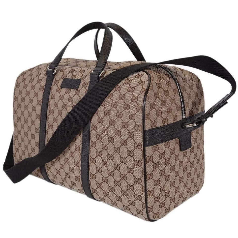 Bolso de lona grande Gucci GG original beige y marrón