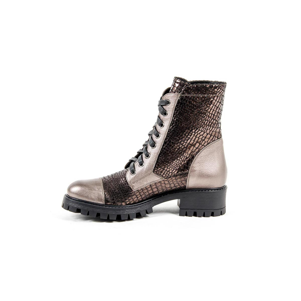 Bota corta Mujer V 1969 Italia B1476 VITELLO + PIETRA BRONZO