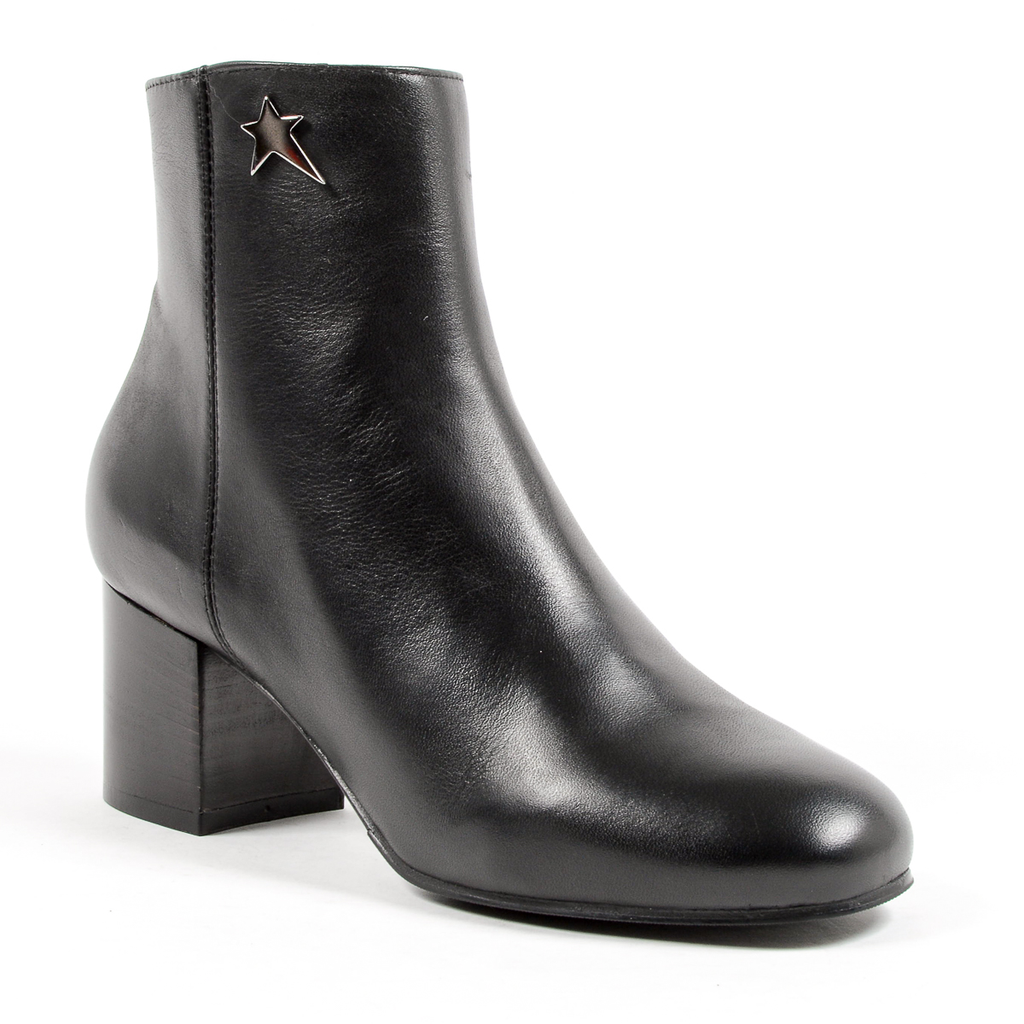 Andrew Charles Womens Heeled Ankle Boot Black COOPER
