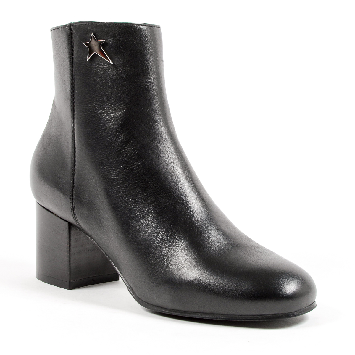 Andrew Charles Womens Heeled Ankle Boot Black COOPER