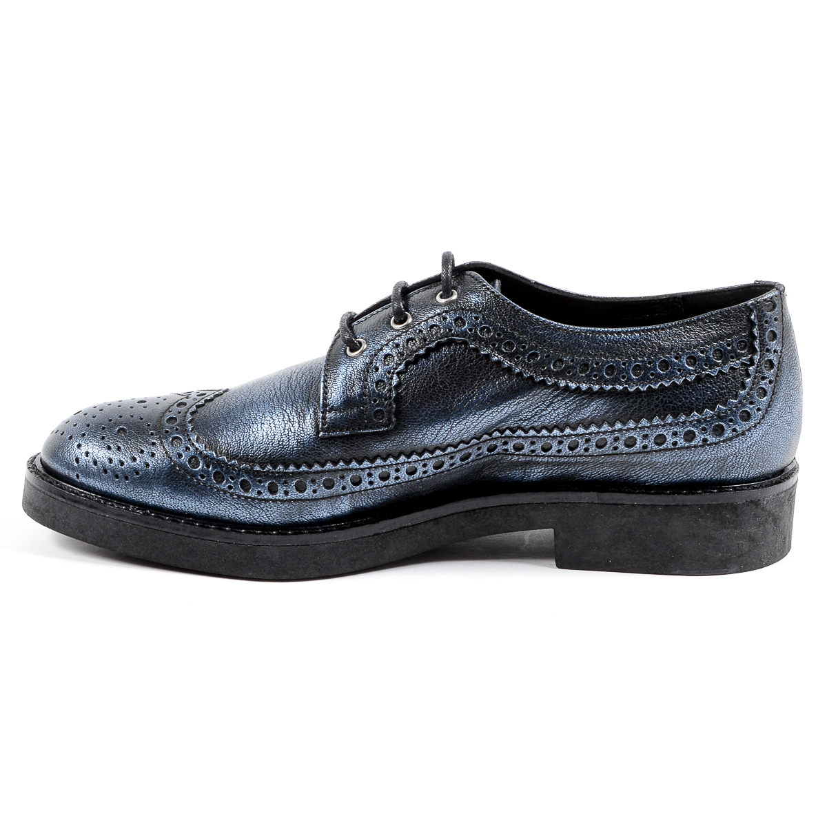 V 1969 Italia Zapato Brogue para Mujer Azul TRENTO