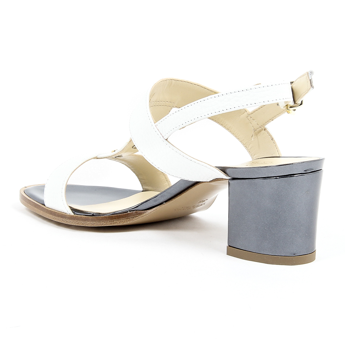 Sandalia V 1969 Italia para mujer blanca PERLA