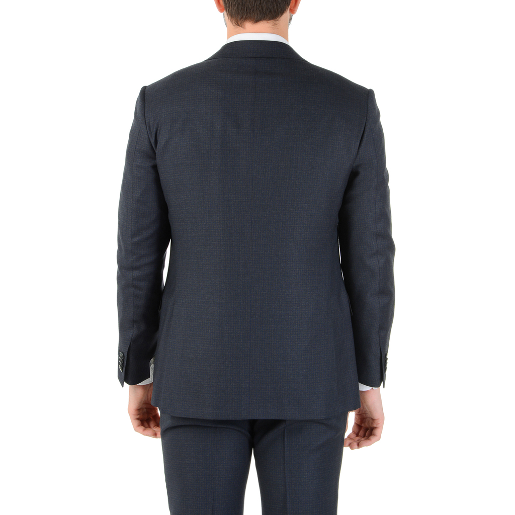 Corneliani Mens Suit Long Sleeves Dark Grey Super 110's