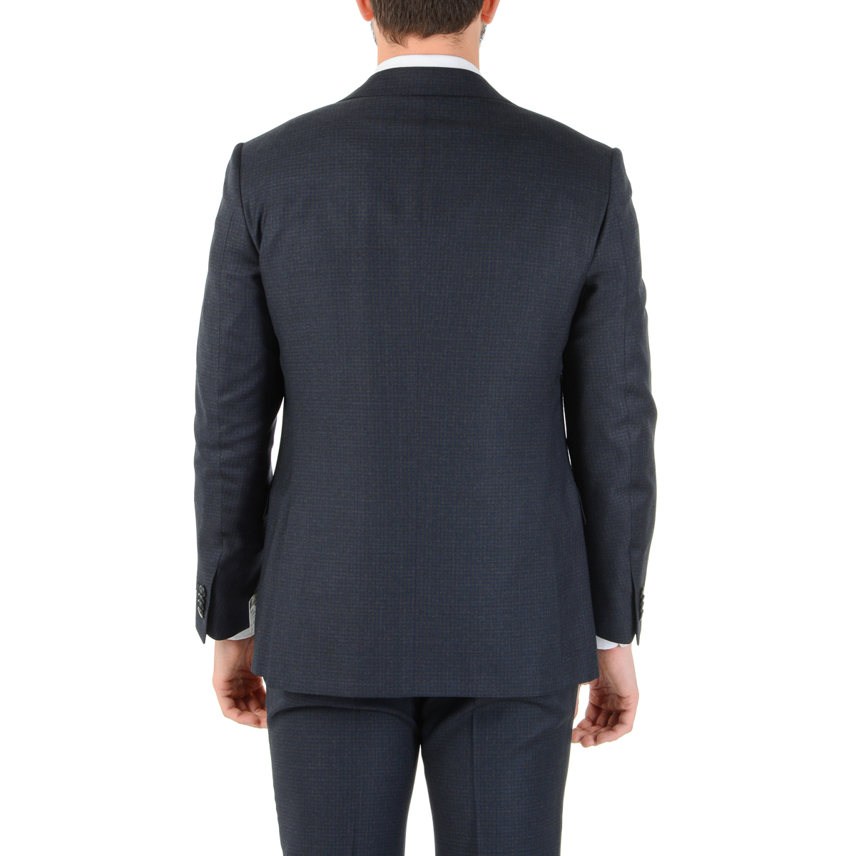 Corneliani Mens Suit Long Sleeves Dark Grey Super 110's