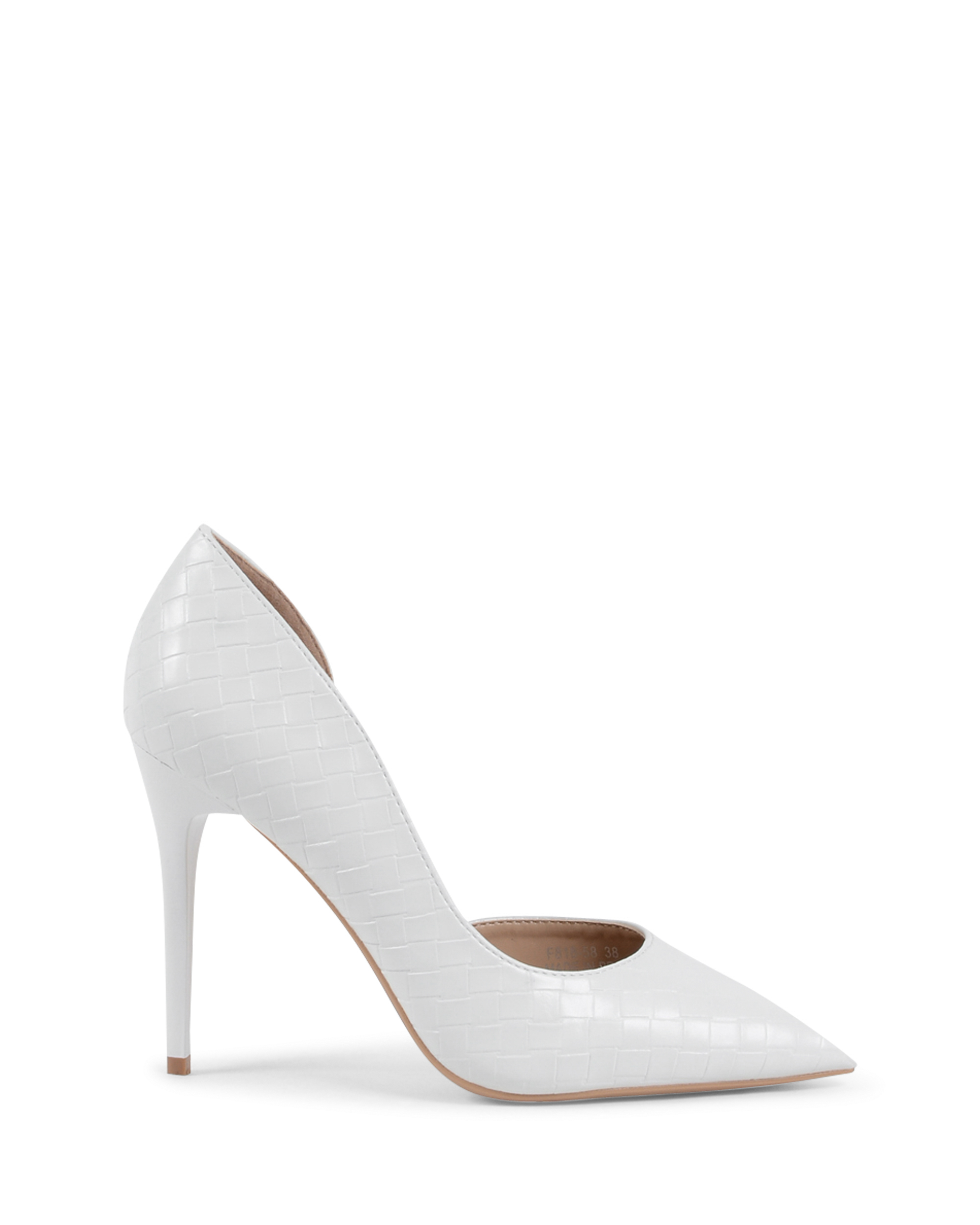 19V69 Italia - Zapatos de salón abiertos para mujer, color blanco, V81858 BLANCO