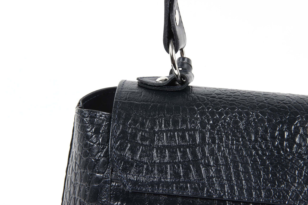 Bolso de mano para mujer V 1969 Italia ARC01 MOIRA COCCO BLUE