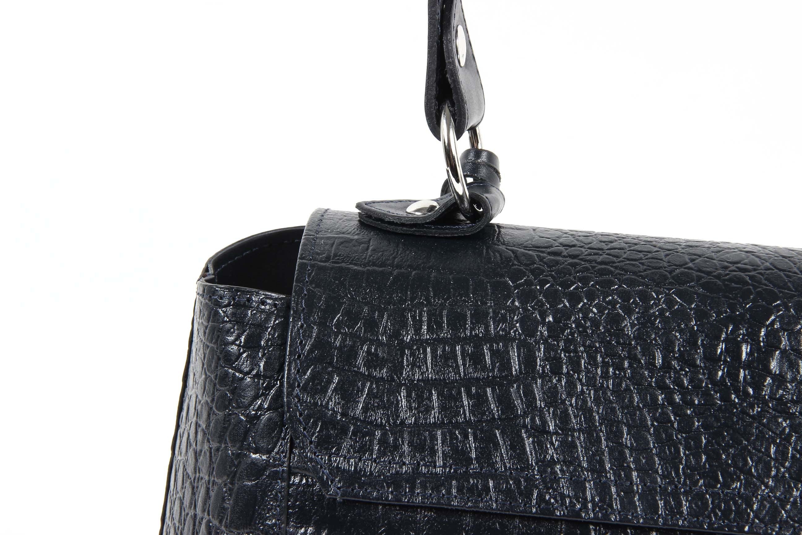 Bolso de mano para mujer V 1969 Italia ARC01 MOIRA COCCO BLUE